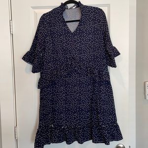 Polka dot ruffle dress